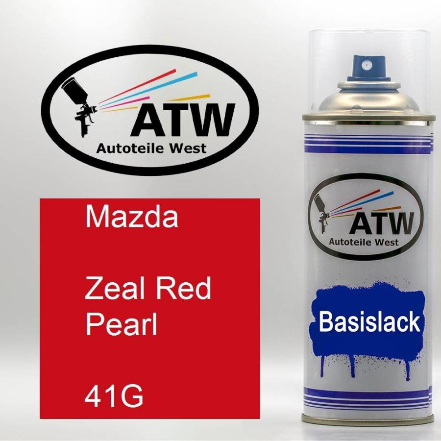 Mazda, Zeal Red Pearl, 41G: 400ml Sprühdose, von ATW Autoteile West.